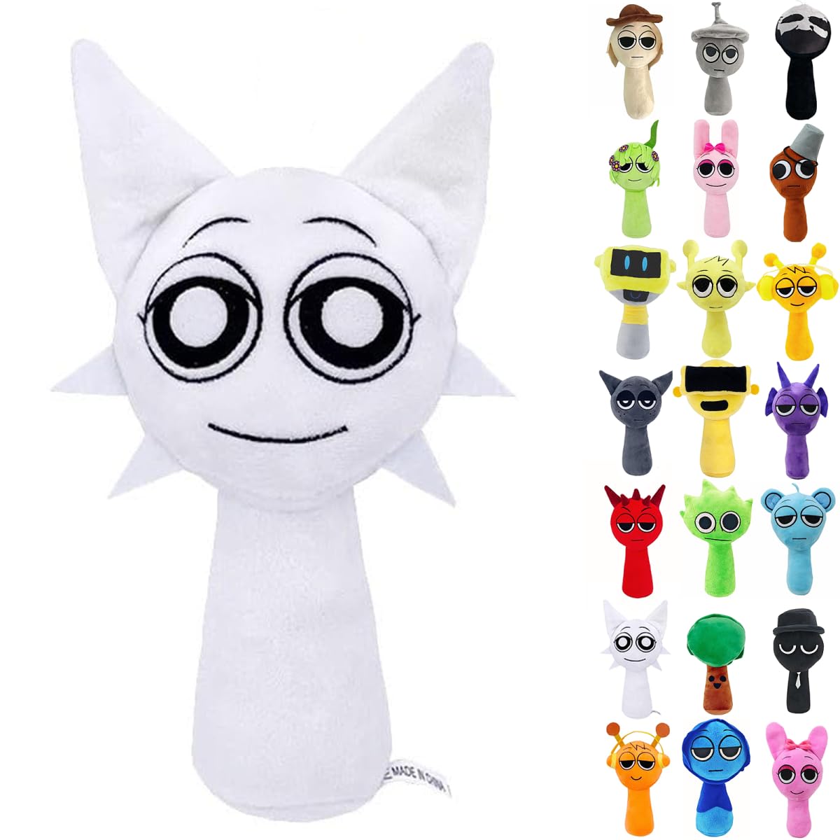 Sprunki Plush, Sprunki Game Plush,Sprunki Gray, Christmas Realistic Cute Soft Stuffed Animal Doll Pillows Game Fans Boy Girl Kids（Wenda）