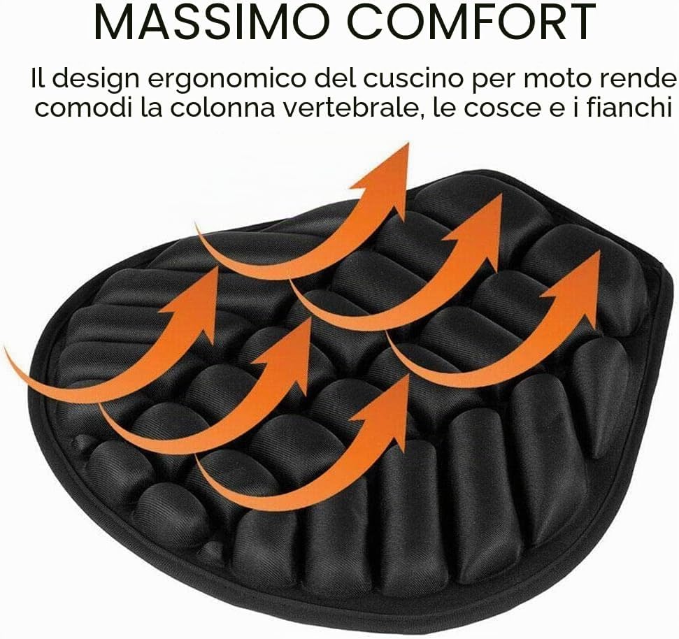 Cojín de asiento moto de TPU ergonómico y cómodo contra el cansancio 3
