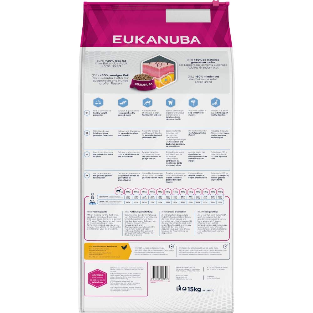 Eukanuba Hundefutter Weight Control Large 15 kg, 1er Pack (1 x 15 kg)