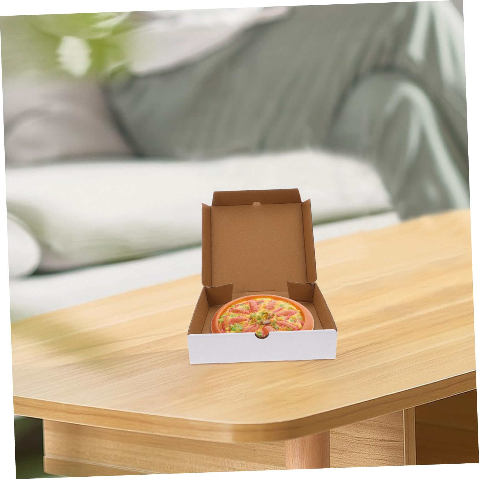 ULTECHNOVO 30Szt Białe Kartonowe Pudełka Pizzę Cali Małe Wodoodporne Pudełka Ekologiczne Opakowanie Pizze i Ciastka Wielokrotnego Użytku Zabezpieczające Świeżość