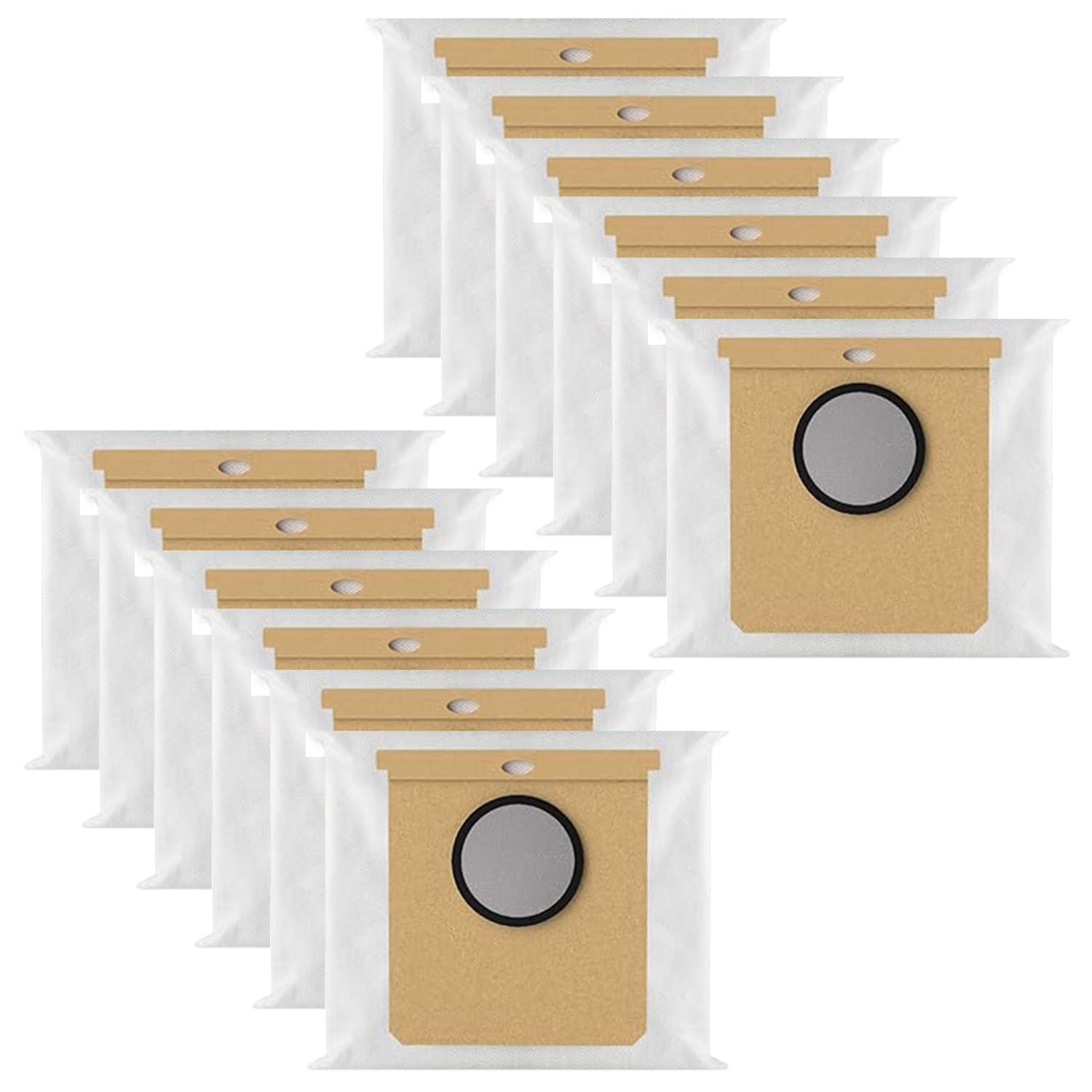 12Pack 2.5L Dust Bags for Eufy L60/L60 SES /L50/L50 SES Vacuum Cleaner 4000pa,Replacement Dust Bag for Conga Home 1000,8090 Ultra,9090AI,for Haier H9 Plus Vacuum Cleaner, HH-L50-12