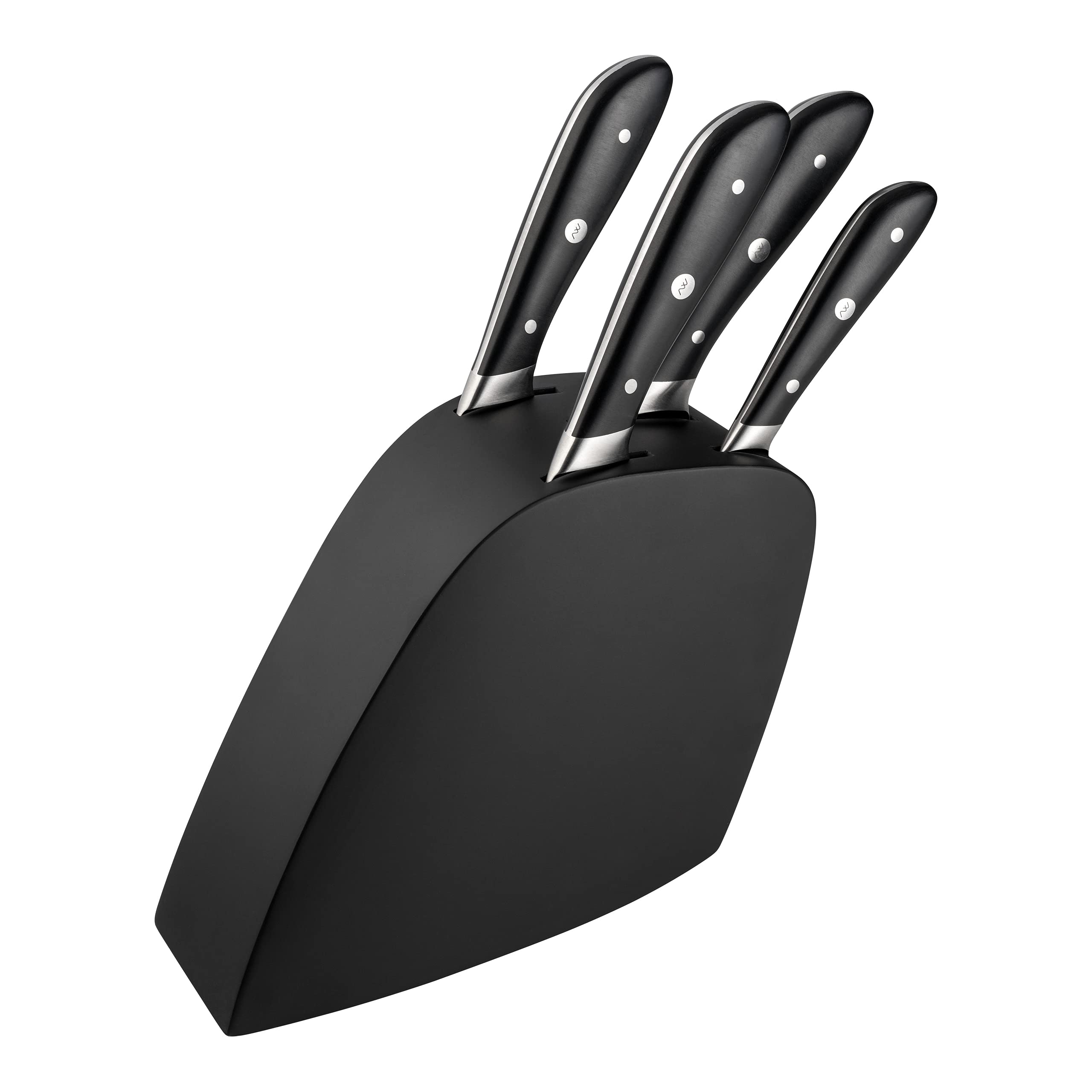 Rockingham ForgeAshwood Range Black 6 Piece Knife Block Set – 5 Kitchen Knives and 1 Knife Block RF-1840/6NB