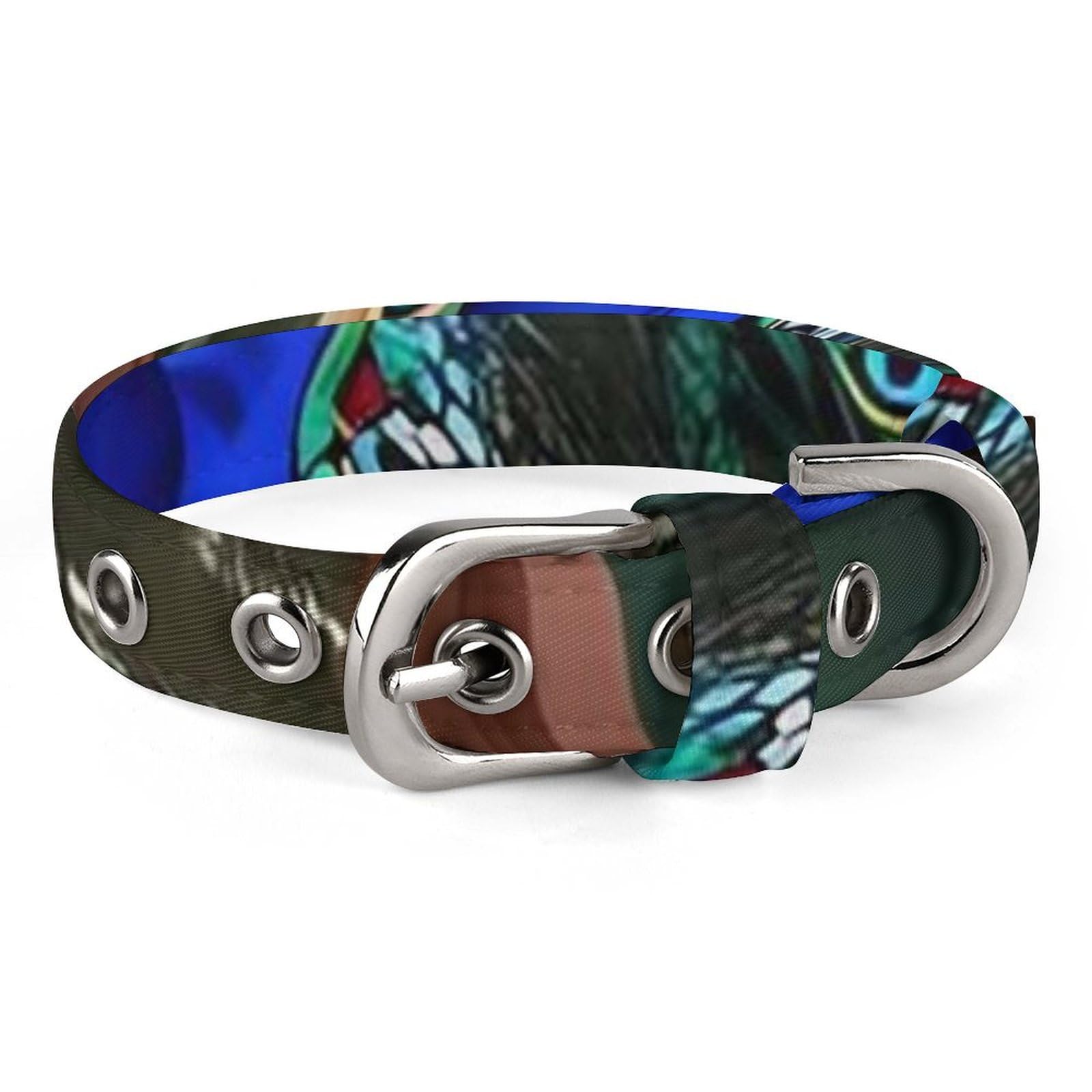 Collier pour chien paon design raffiné et finitions soignées pour chat