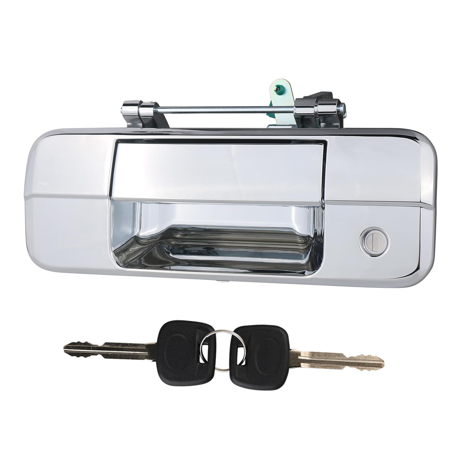 omoZone Chrome Tailgate Handle Liftgate Latch Handle with Key Lock Cylinder fit for 2007-2013 Toyota Tundra Replaces 69090-0C040 690900C040 81213