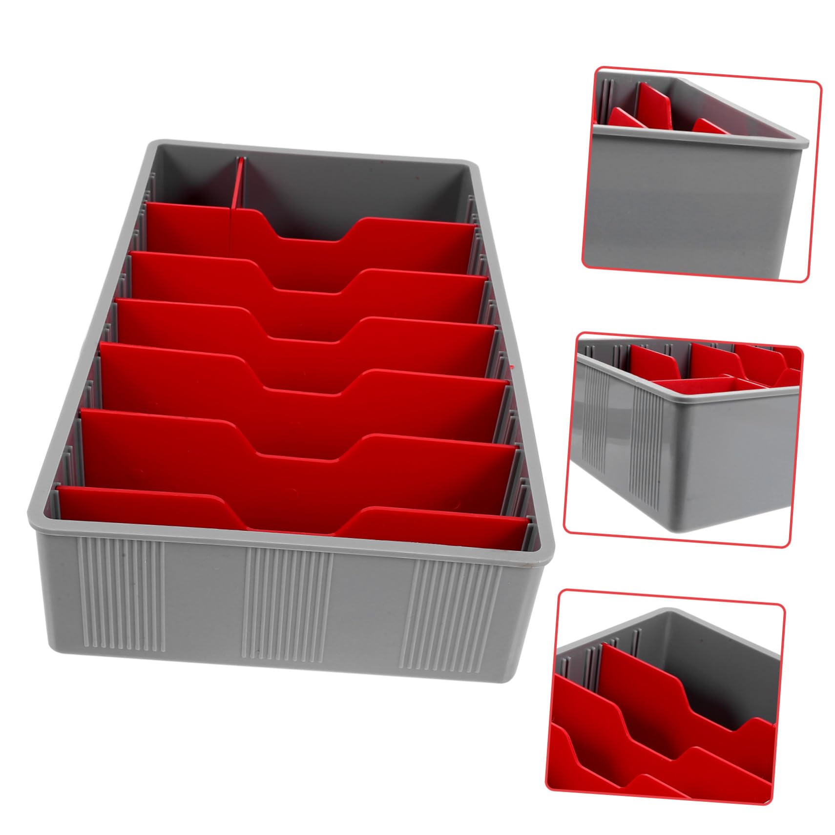 jojofuny Caja Organizadora de Plástico 5 Compartimentos Divididos para Dinero, Bandeja para Cajón de Caja Registradora Profesional y Práctica, Adecuado para Colegio y Tienda