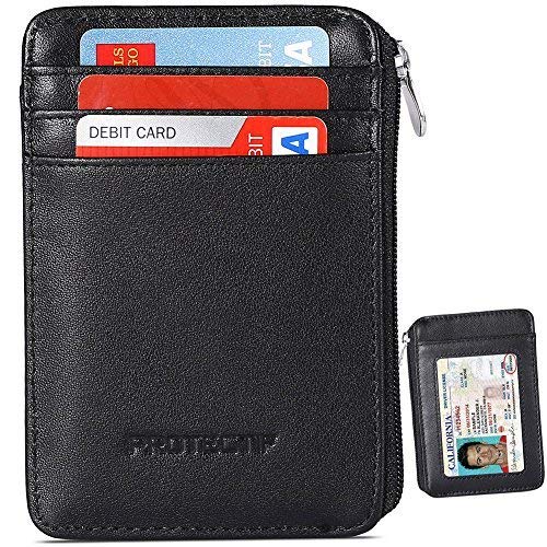 RFID Blocking Sleeves Front Pocket Wallet for Men, Secure Credit Card Wallet Mini