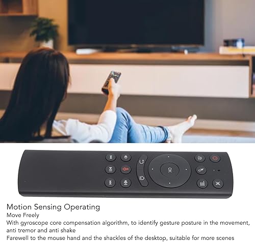 Miniatura 3 de AUNMAS Control remoto de repuesto para proyector G10S TV Box, PC, 2.4G inalámbrico con detección de voz y receptor USB