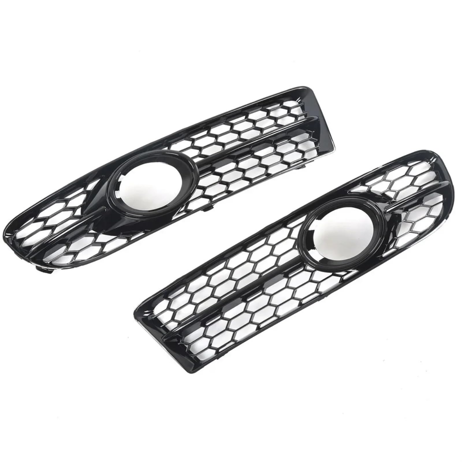 Grille de phare antibrouillard A4 B7 SLine en nid d'abeille noir brillant