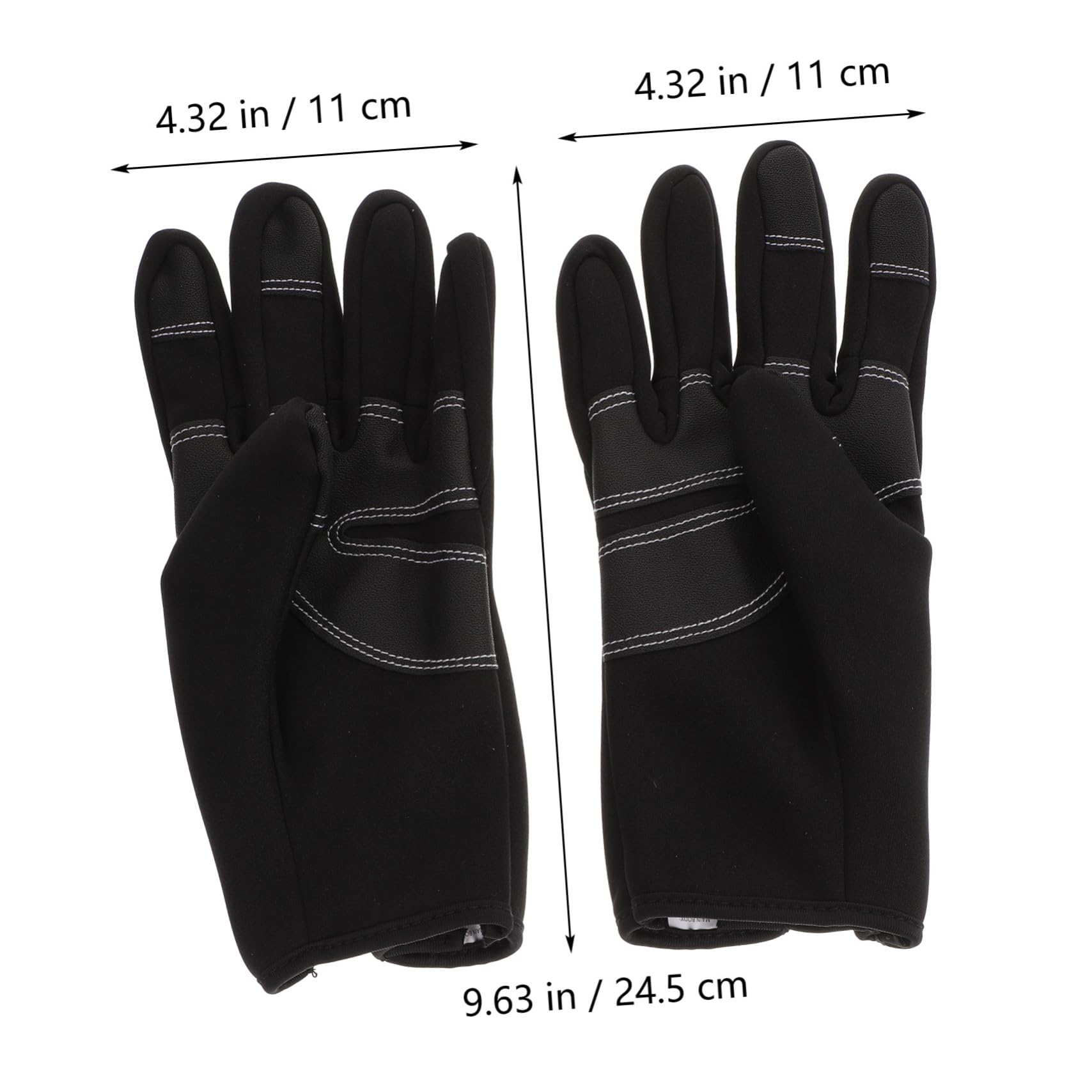ifundom Guantes Largo Camuflaje Windproof Pesado Escalada Lana Cortar Trabajar Montaña Slip Seguridad Senderismo Caza Dedo Protector Guante De Pesca De Invierno Forro Polar Black