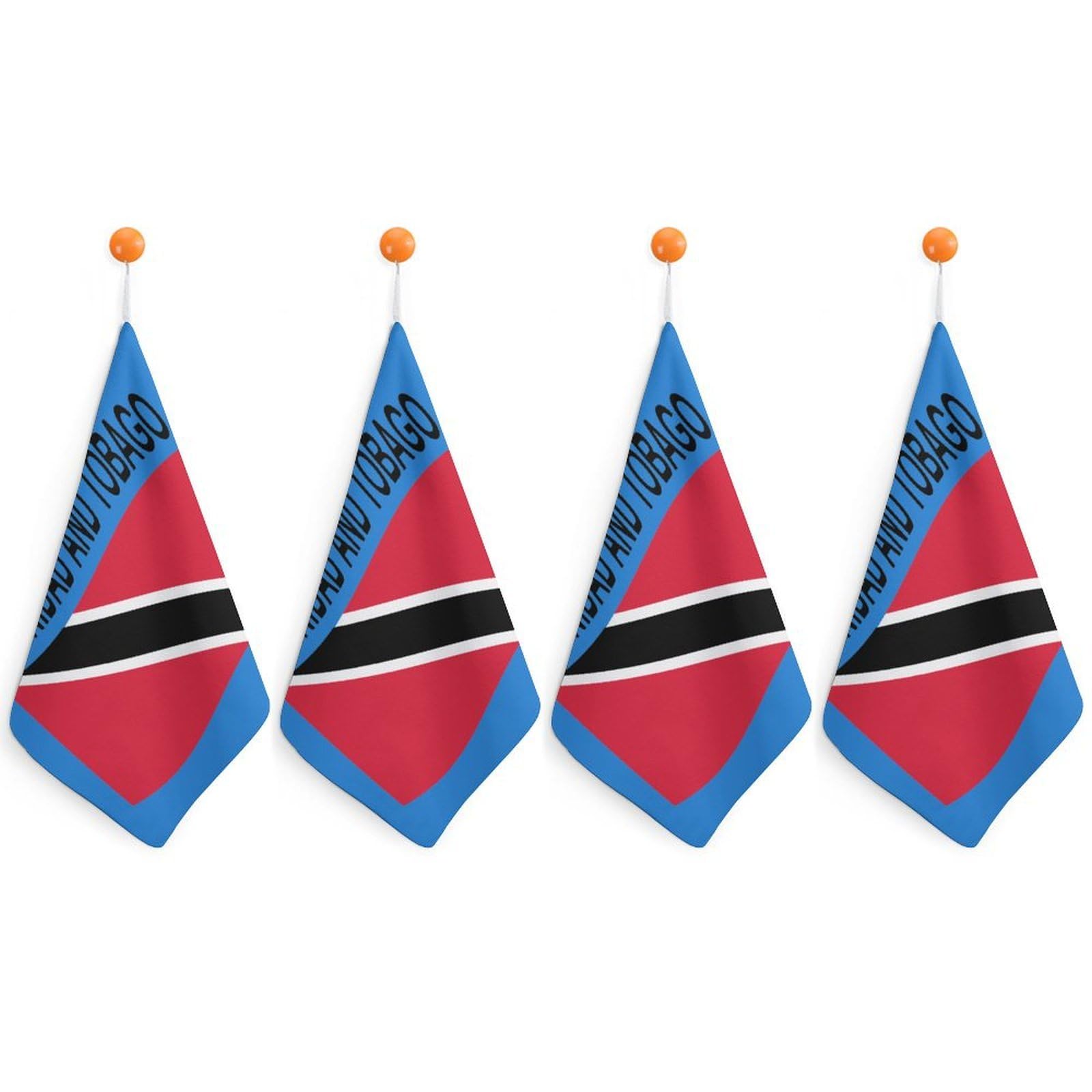 TXFBTRFSA Flag of Trinidad And Tobago Hand Towels with Hanging Loop Kitchen Towel Handkerchiefs Cleaning Cloths