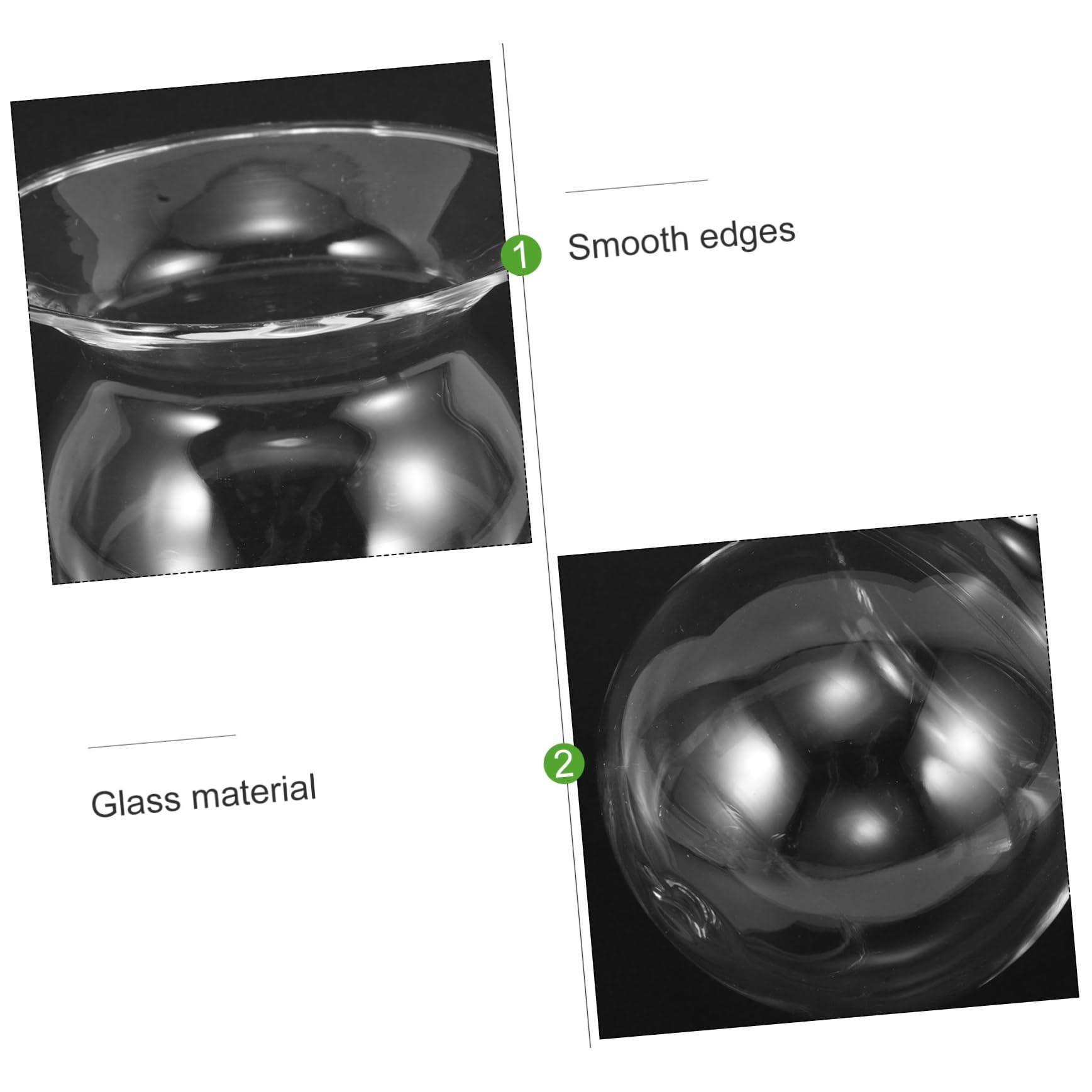 Vase en Verre Rond Minimaliste 4 Pièces pour Propagation