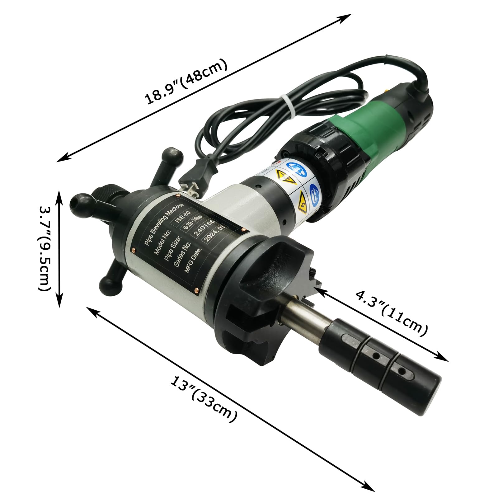 HayWHNKN Electric Pipe Beveling Machine Pipe Beveler Internal Expansion Pipe Beveler Beveling Tool Cutting Chamfering Machine 1.1