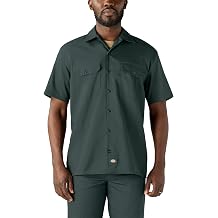 Dickies Mens Short Sleeve Work Shirt Durable Twill Button Down Shirts for Men, Lightweight Uniform for Daily Wear