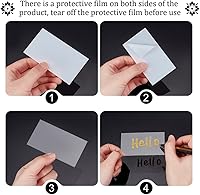 Vista 3 de AHANDMAKER 20 tarjetas de lugar de acrílico transparente, placa rectangular de acrílico para tarjetas de nombre, tarjetas de asiento en blanco