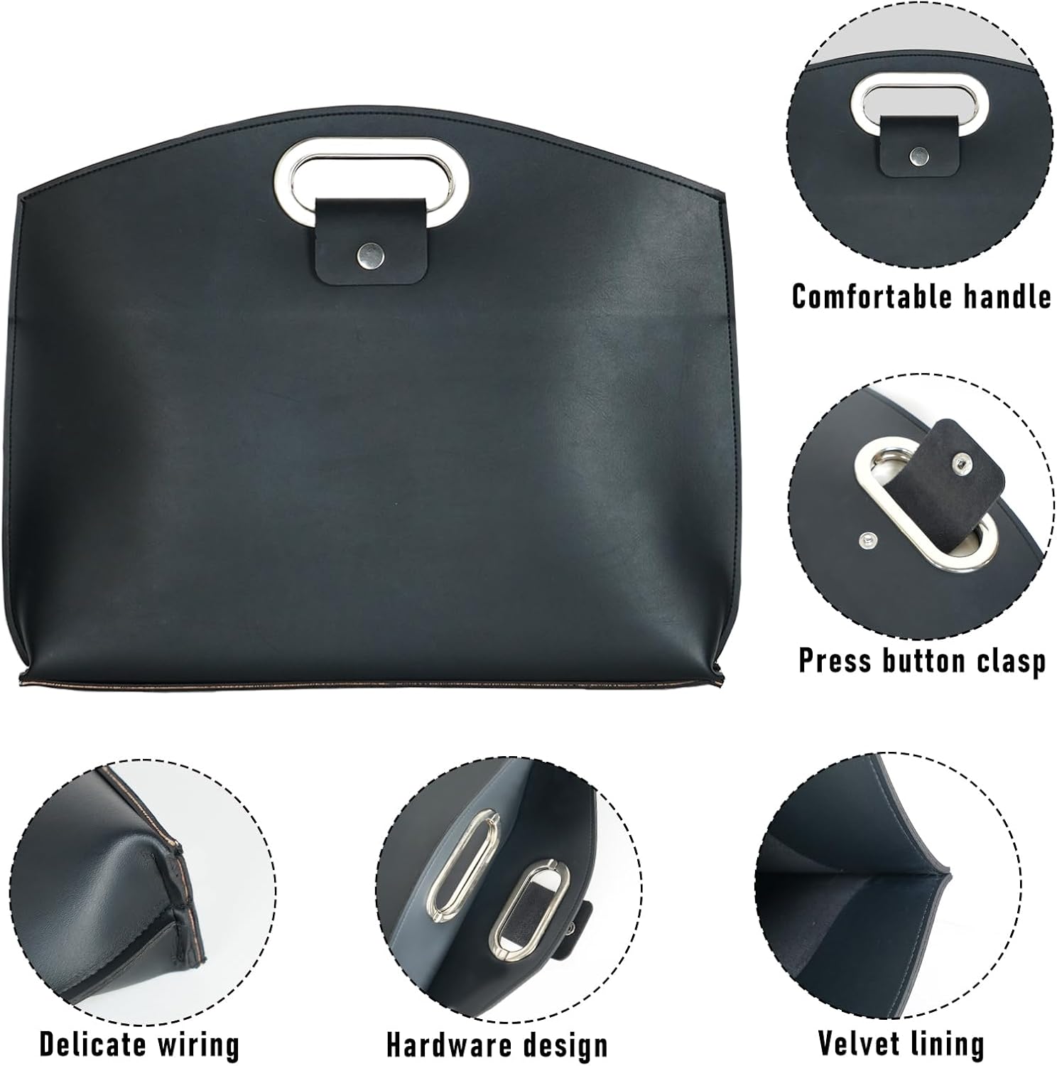 2PCS Laptop Bag for Women, Waterproof Leather 14-16In for Laptops and iPad Cases, Work Tote Bag Briefcase for Women - Image 4