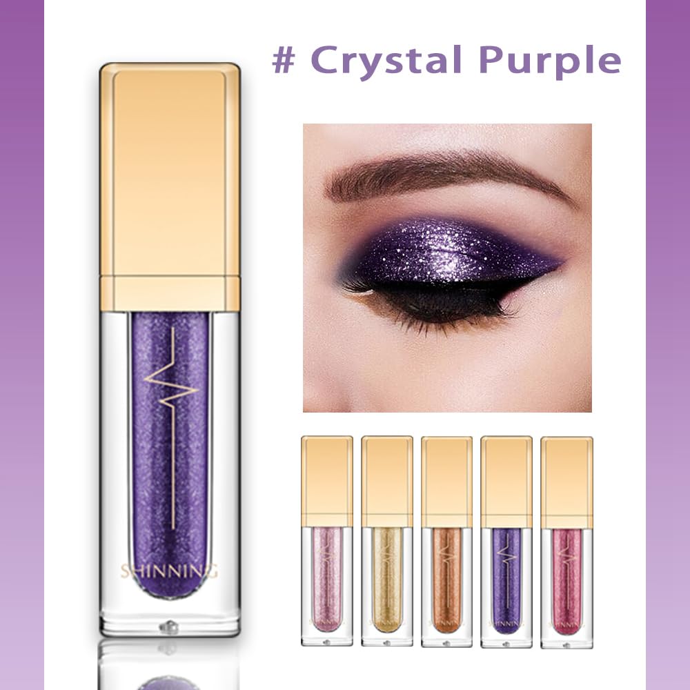 Liquid Glitter Eyeshadow & Eyeliner Pen, eyeshadow Stick, Highly Pigmented glitter Eyeliner Shimmer - Image 2