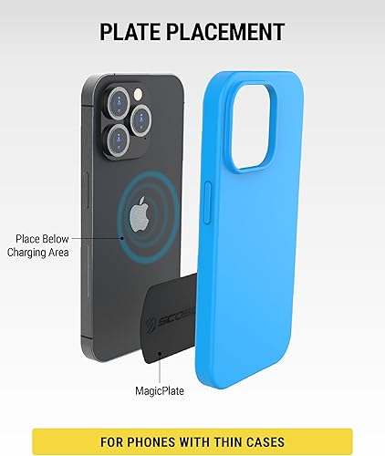 Miniatura 2 de Scosche MagicMount Kit de placa de metal de repuesto, placas de metal grandes con adhesivo fuerte para soporte magnético de teléfono celular,