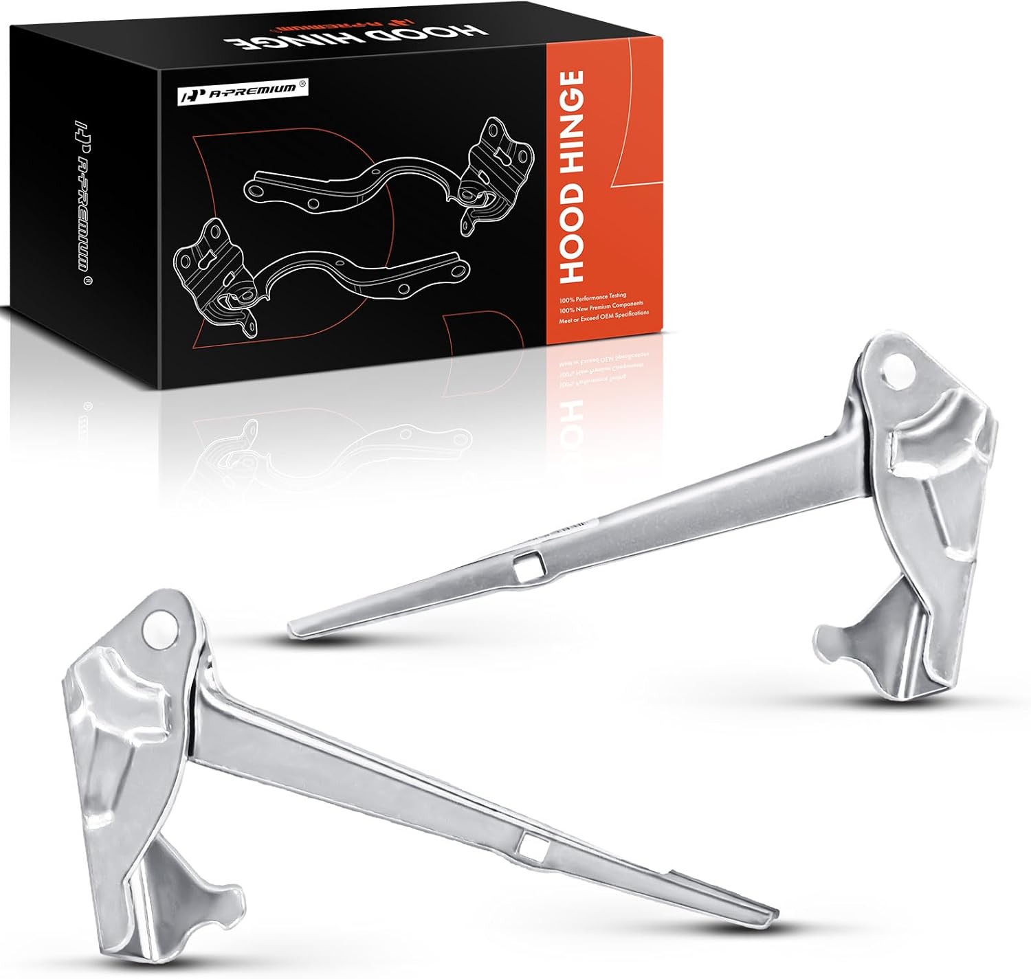 A-Premium Driver and Passenger Hood Hinges Compatible with Hyundai Accent 2000-2001, Set of 2 Front Left and Right Side Hood Hinges, Replace# 7911025A00, 7912025A00