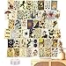 50 Pezzi Collage da Parete Botanico, Kit Poster Collage, Pareti Estetiche Kit, Con 100 Punti Adesivi, Carta Patinata, per Camera Letto, Soggiorno, Parete Decorativa per Ufficio