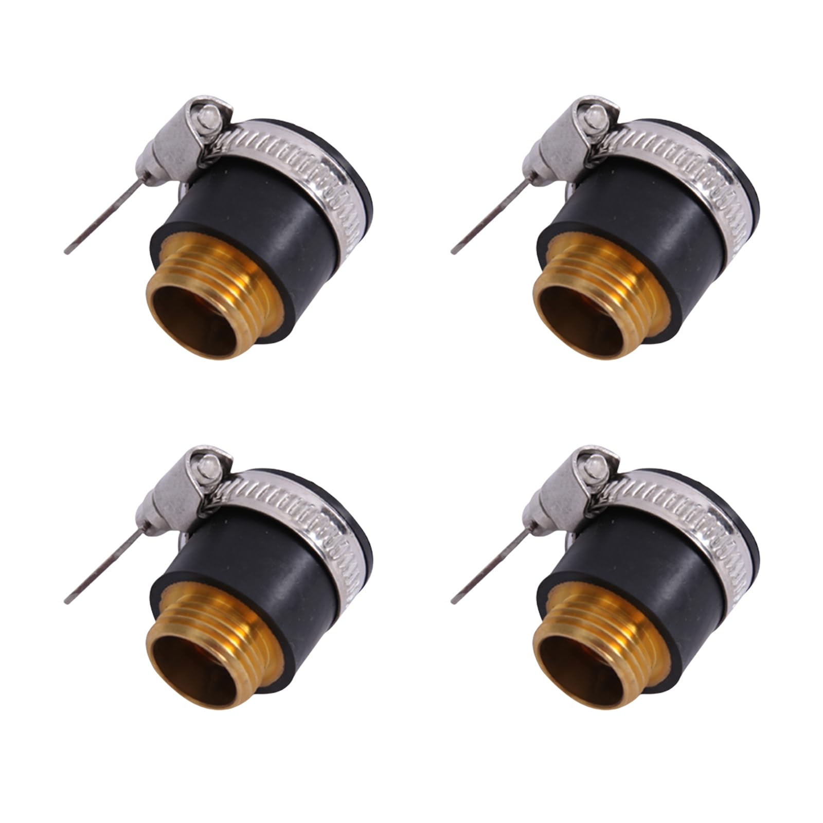 Hsioluted Multicolor 1 / 4Inch Tap Connector Brass Thread Fittings 4Pieces For Garden Irrigation Car Wash Easy Installation Faucet Adapter Faucet Adapter Leakproof
