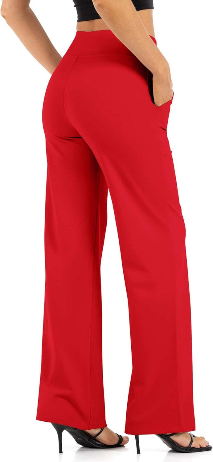 Wide Leg Pants for Women with Pockets Yoga Pants High Waisted Loose Palazzo Casual Lounge Sweatpants - Image 2