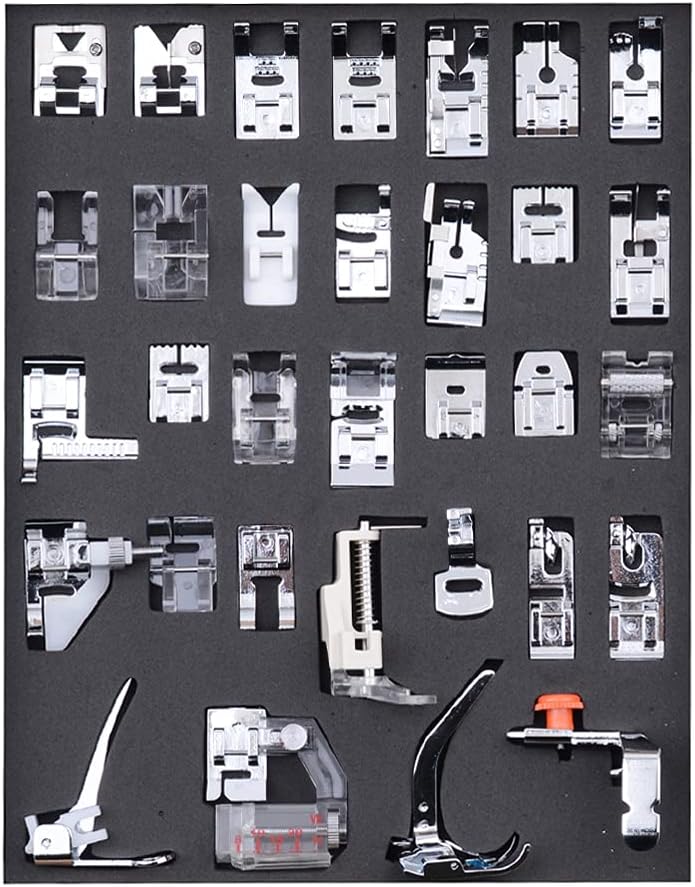 Lechnical 32 Pcs Sewing Machine Presser Feet Set