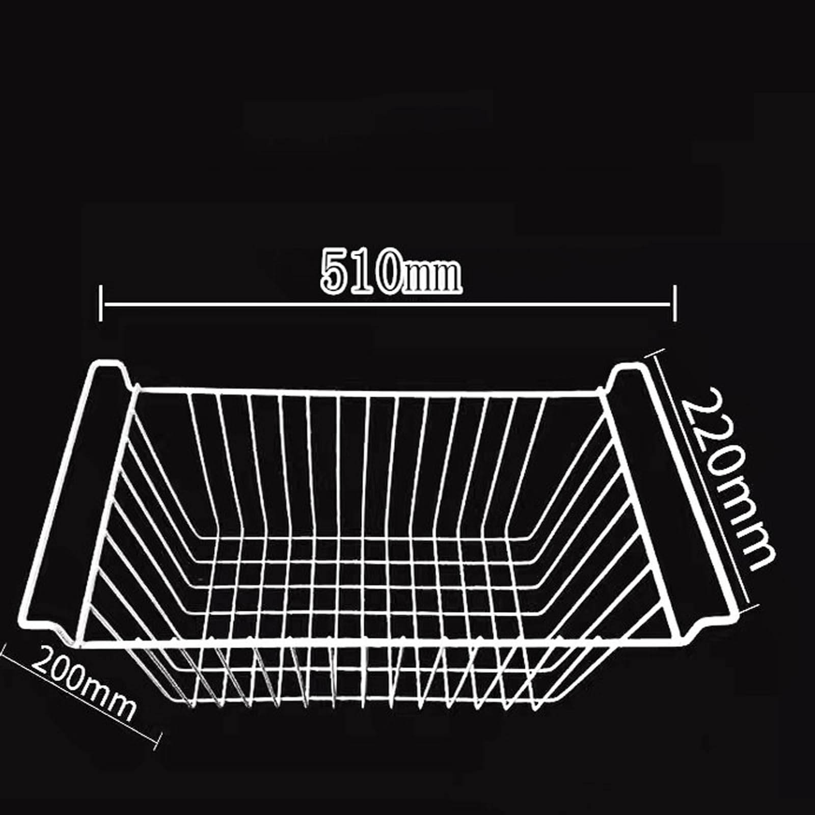 Cestas de congelador para arcón, 2 Unidades, cestas de congelador para refrigerador, cestas de Almacenamiento con Asas para refrigerador Horizontal Altura 20 cm, Ancho 22 cm,51cm