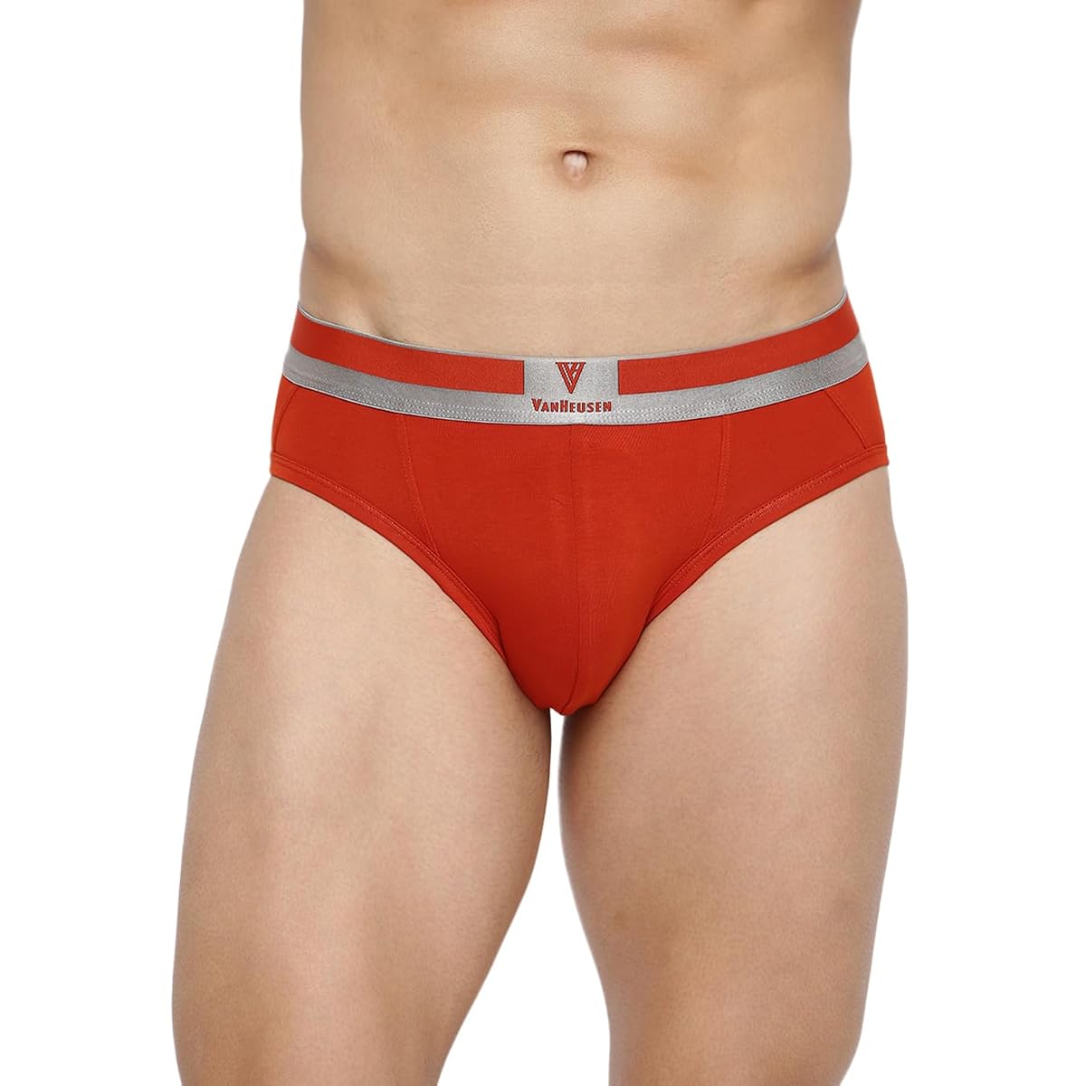 Van Heusen Men's Cotton Briefs (Pack of 1) (20002_Rooibos Tea_Small_Rooibos