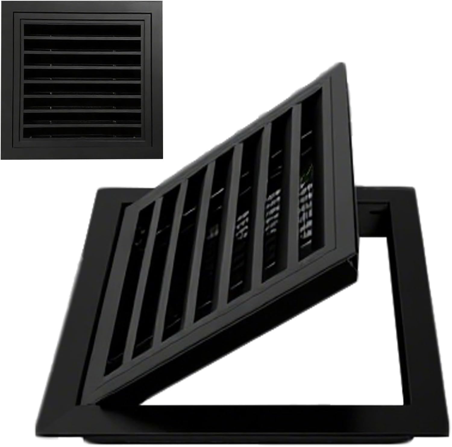 Pannello di Accesso Decorativo Nero per Bocchetta di Ventilazione e impianto Idraulico con Chiusura a Scomparsa, 60x90 cm - Sportelli di Accesso Eleganti per la ristrutturazione de