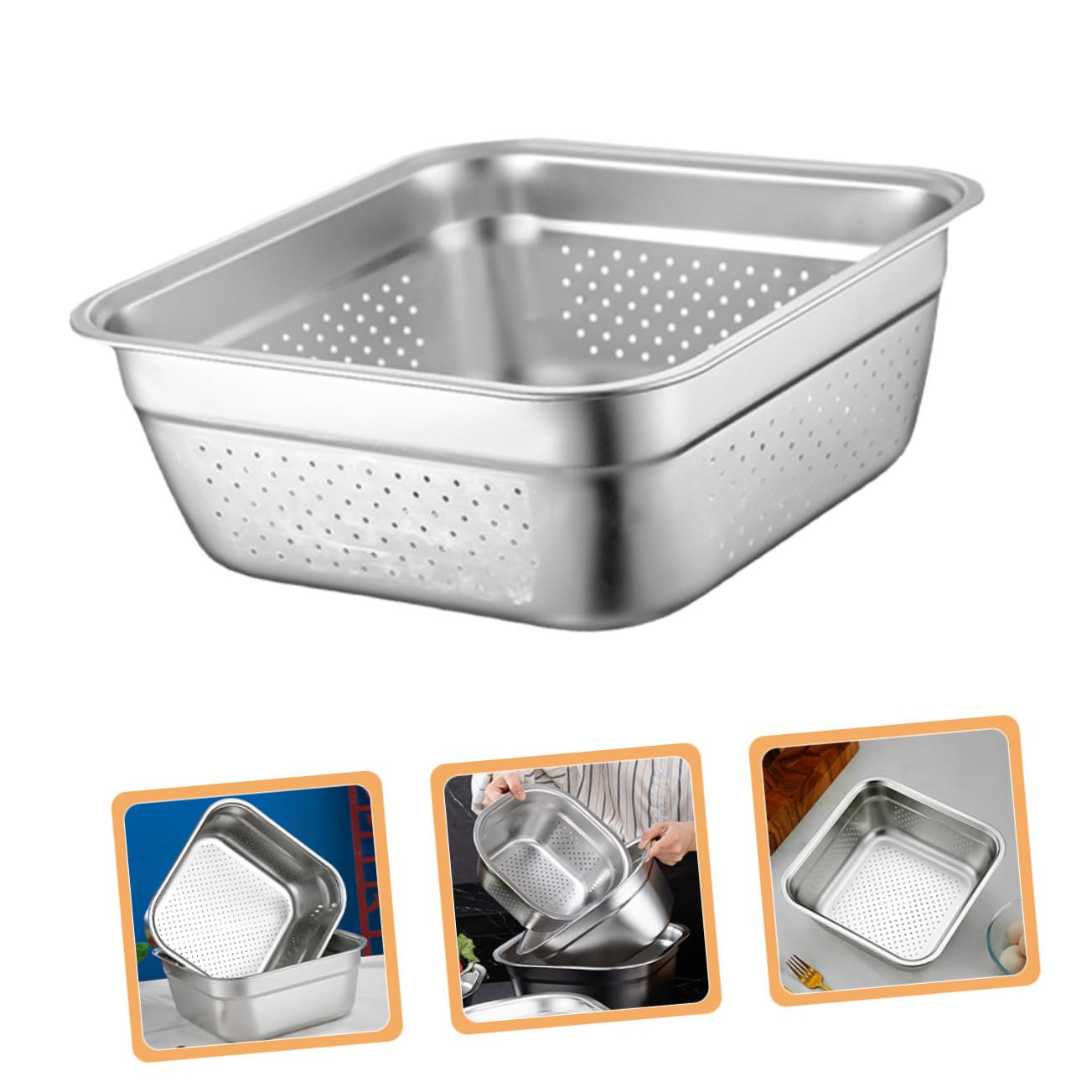 Colino Quadrato in Acciaio Inox Spesso per Cucina e Lavaggio