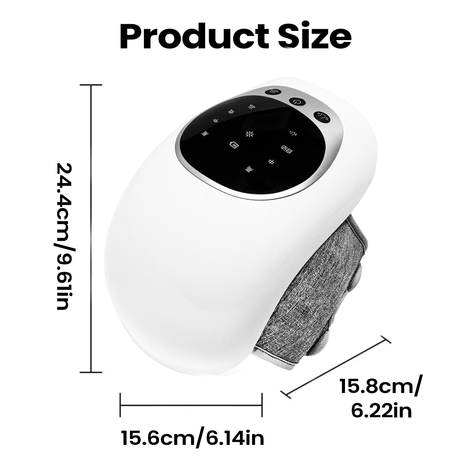 Masajeador para rodillas portátil – 3 niveles eléctrico pantalla LED banda calefactor,masajeador eléctrico para rodilla con vibración ajustable y calentamiento – Para abuela, abuelo, madre y anciano