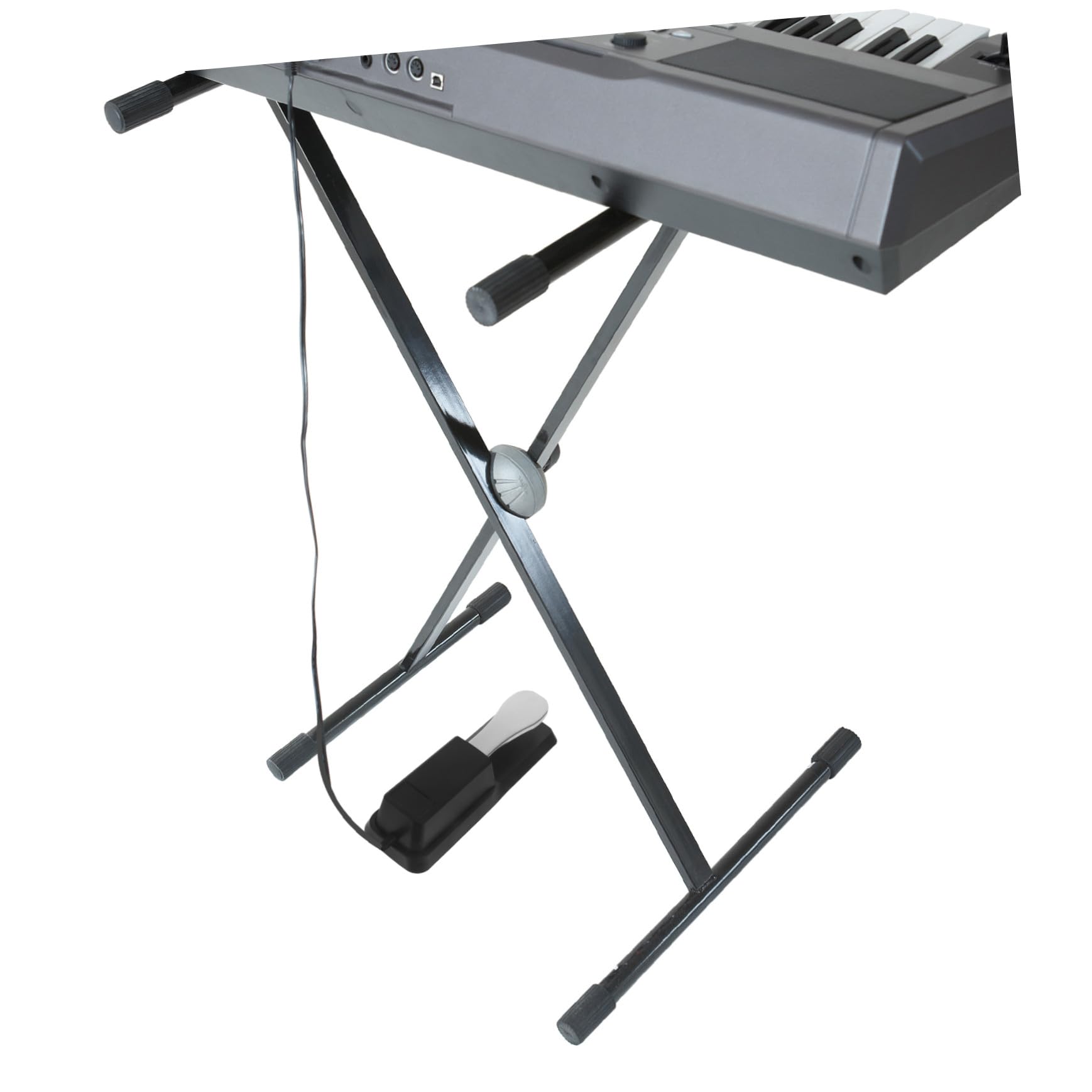 Pedal de Sostenido para Piano Eléctrico Resistente Antideslizante Efecto Prolongado para Estudio y Práctica Compatible con Teclados y Pianos Digitales Color Plateado