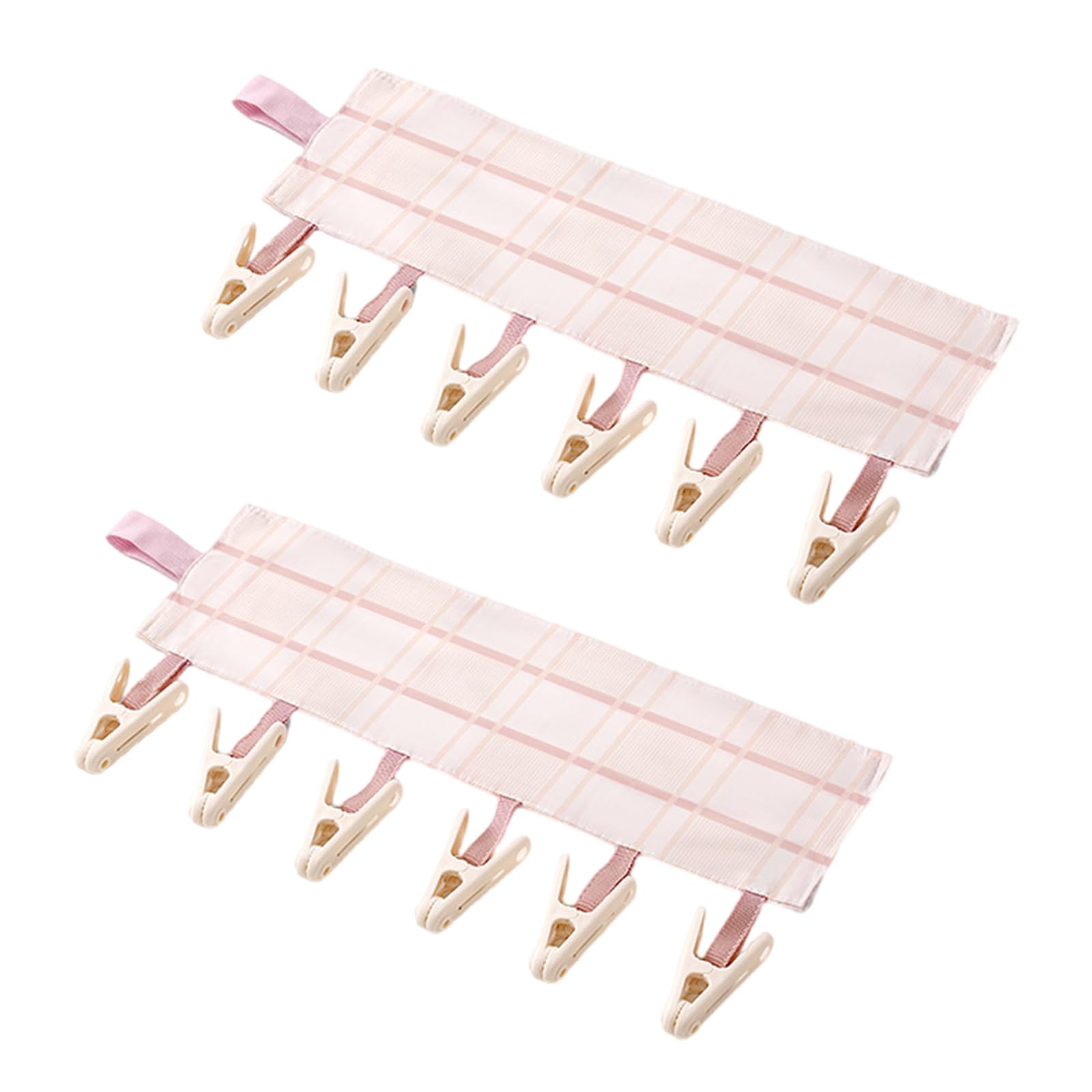 2 Pcs Sock Hangers for Drying with 6 Pegs, Underwear Dryer Hanger, Hangers For Airers Perfect, Sock Dryer with Pegs for Socks and Lingerie Fits Washing Lines Airers