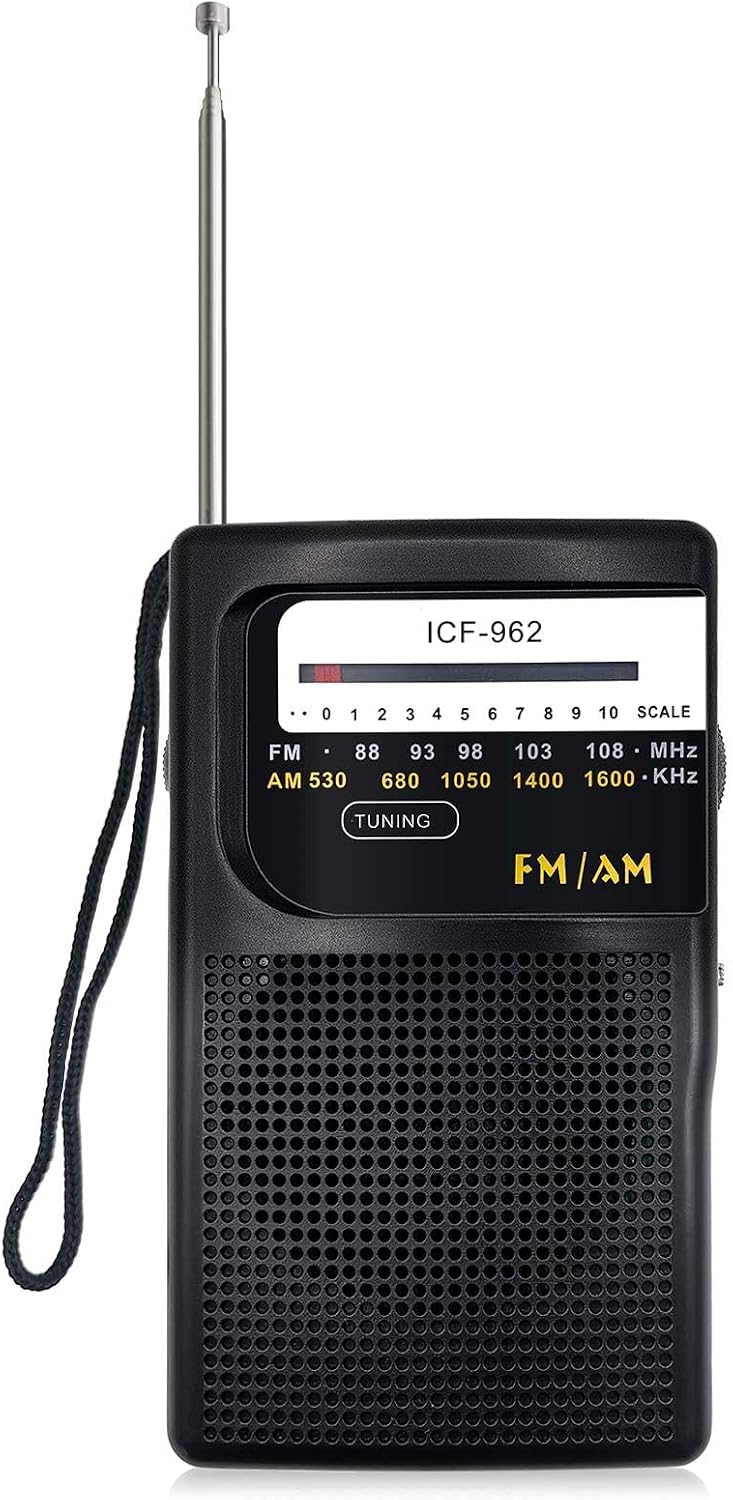 Portable AM FM Radios,Small Radio with 3.5 Input for Headphones Earphone Analog Tuning,Transistor Pocket Radio with Hand Strap,Used for Outdoor/Indoor/Traveling/Gift for Parents (K50-Small)