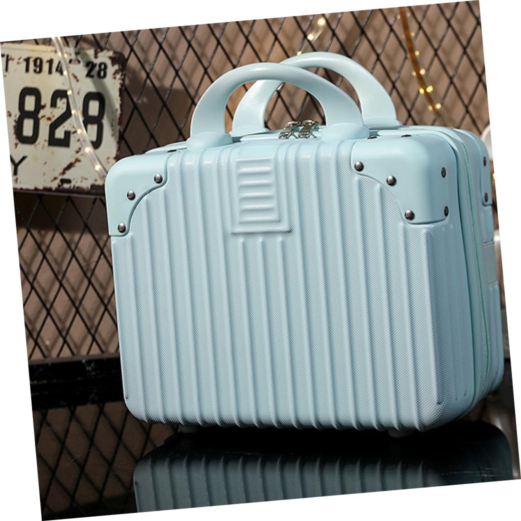Angoily Valise de Maquillage Organisateur de Trousse à Cosmétiques en Abs et Pc Grosse Capacité à Fixer Poignée de Valise pour Voyage et Maison