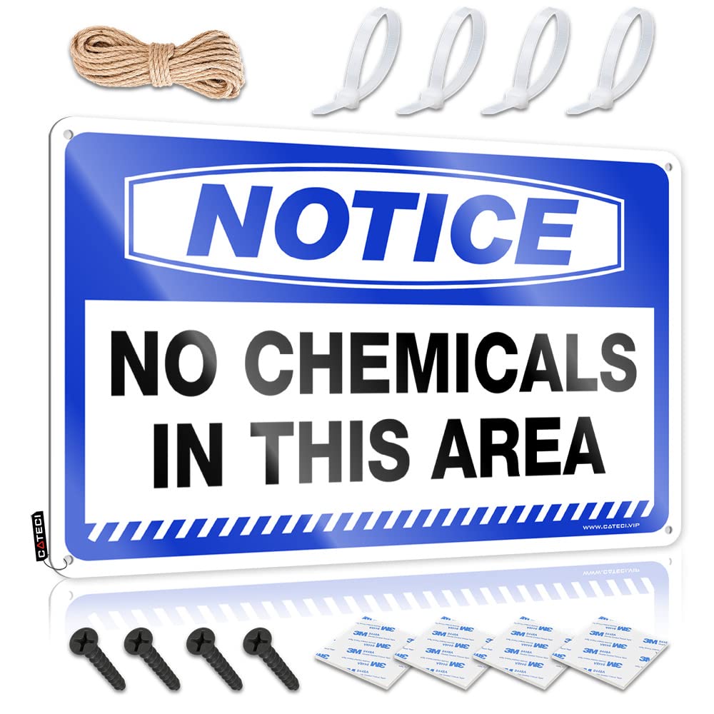 Vintage Coffee Sign Notice No Chemicals In This Area Tin Sign Beer Signs For Bar Tin Signs Funny Vintage(30X40CM)