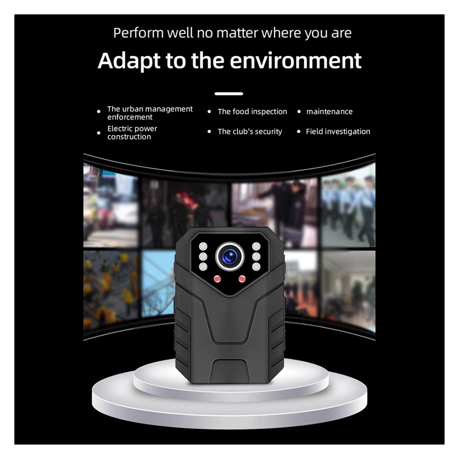 Mini-lichaamscamera, B4K2 128GB 4K op het lichaam gedragen camera met GPS 2 stuks 3000mAh-batterijen for 14-16 uur opnemen 4K-camcorders videocamera bodycam voor wetshandhaving, levering