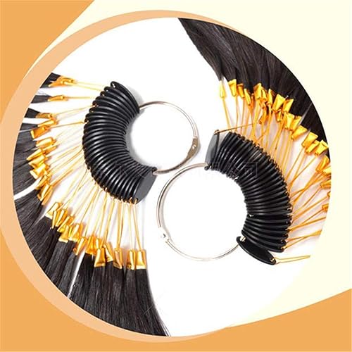 Miniatura 3 de RemeeHi Anillos 100% cabello humano muestras de prueba de color con hebillas doradas muestras rectas de cabello para peluquería de salón 30