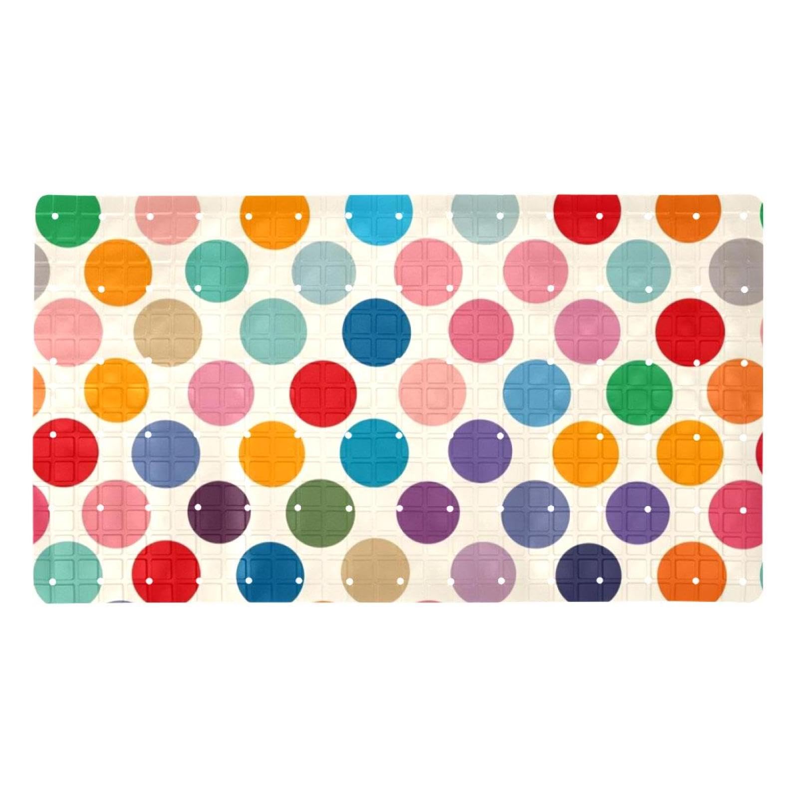 Tapis de bain antidérapant contre les glissades en baignoire design à ventouses