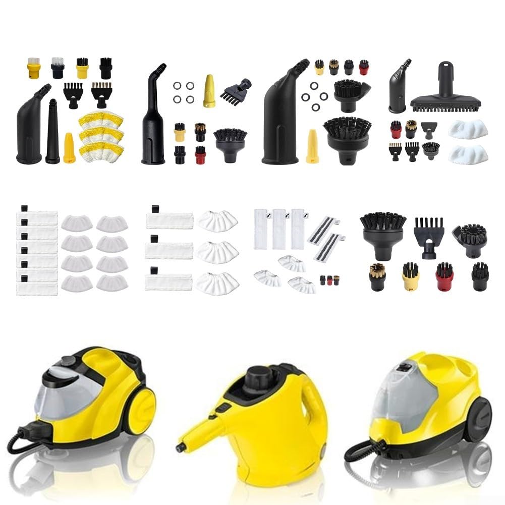 Kit de brosses de nettoyage SC1 SC2 SC4 SC5 avec housse en microfibre et tête de nettoyage en nylon pour un nettoyage en profondeur des carreaux de cuisine, de salle de bain, joints