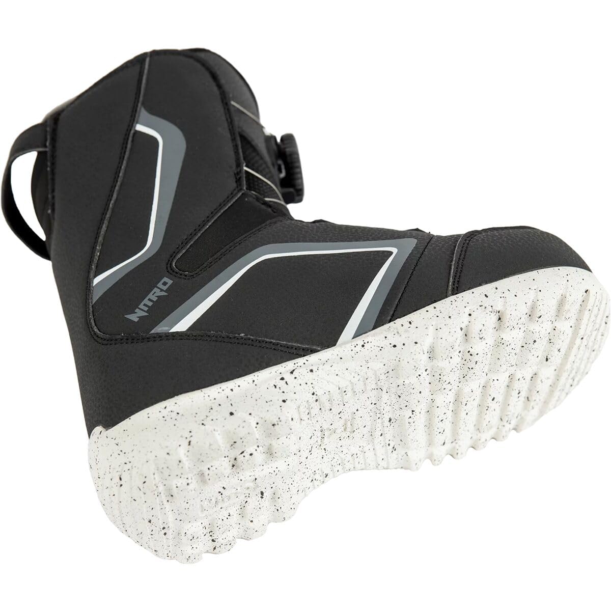 Nitro BLK-WHT-Charcoal 225 - Barca da snowboard, unisex adulto Droid Boa ´22