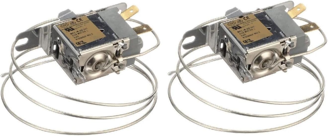 Replacement Part for W10583800 Appliance Thermostat 2 Pack Durable Repair Component for Home Equipment Appliance Repair Universal Long-Lasting Performance KL0109