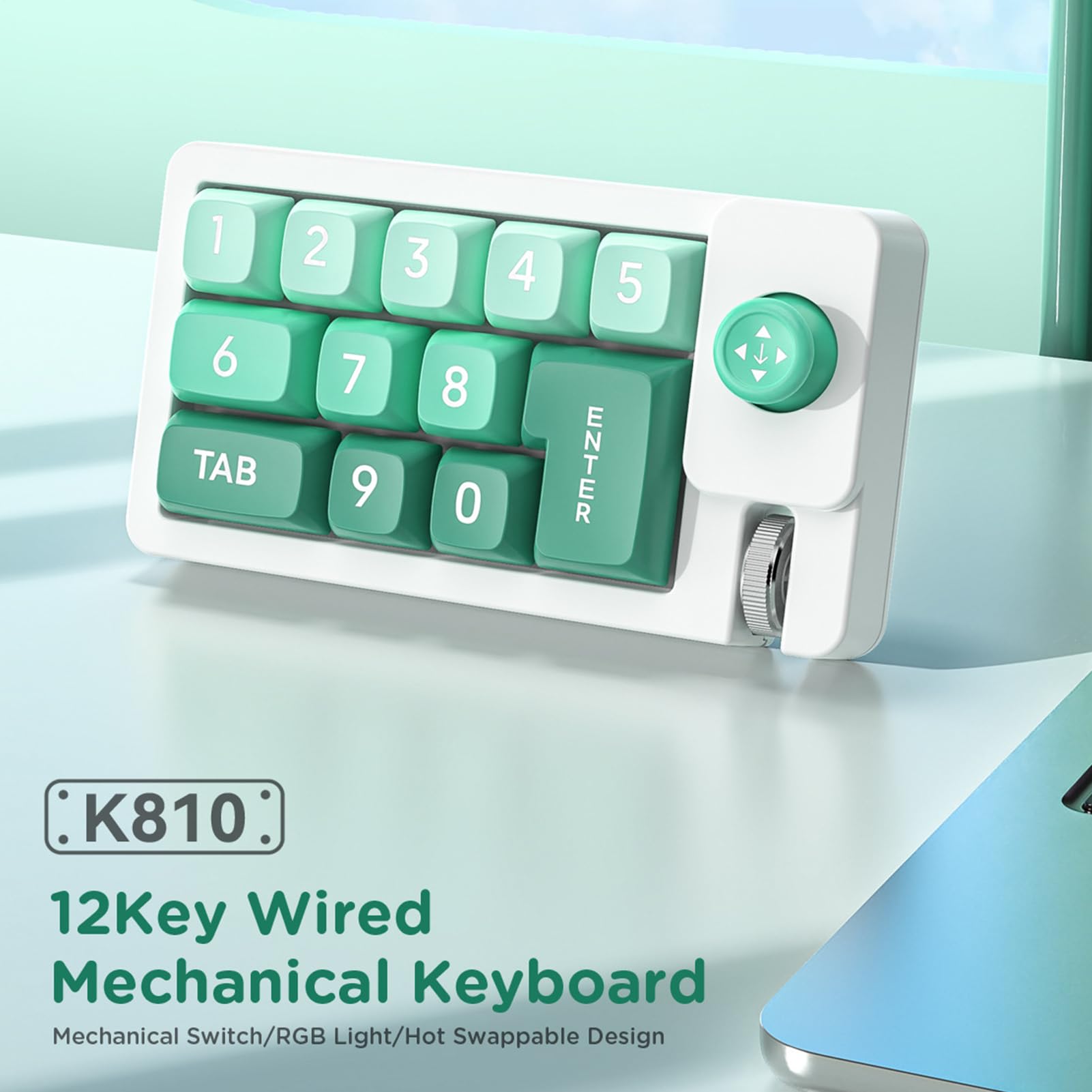 Clavier Programmable - Clavier Mécanique | Pavé Numérique À Une Main avec Joystick Interchangeable À Chaud pour Dactylographie Production Musicale Trading Configuration Et Jeu PC