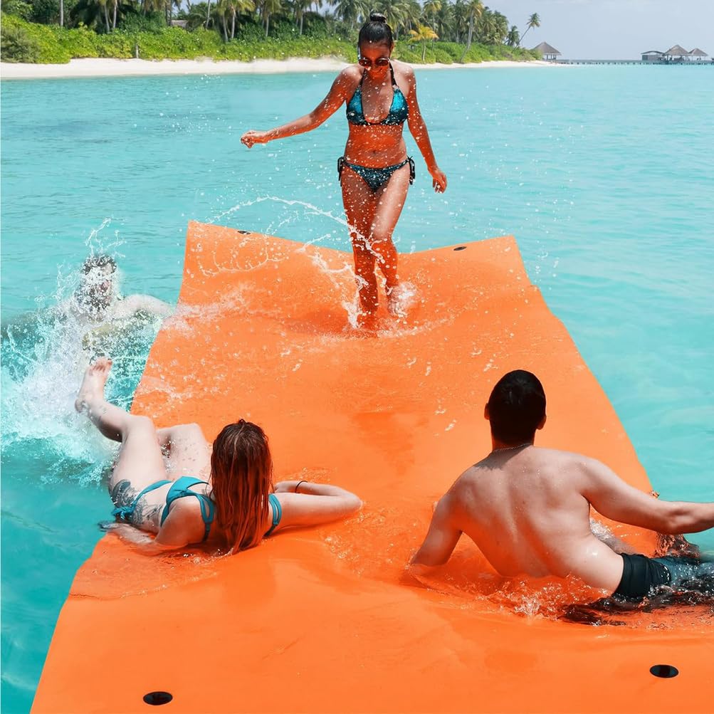 Tappetino Galleggiante Acquatico,Materassino Galleggiante Resistente agli Strappi con Dispositivo di Ormeggio E Cinghie di Aggancio, per Mare Lago
