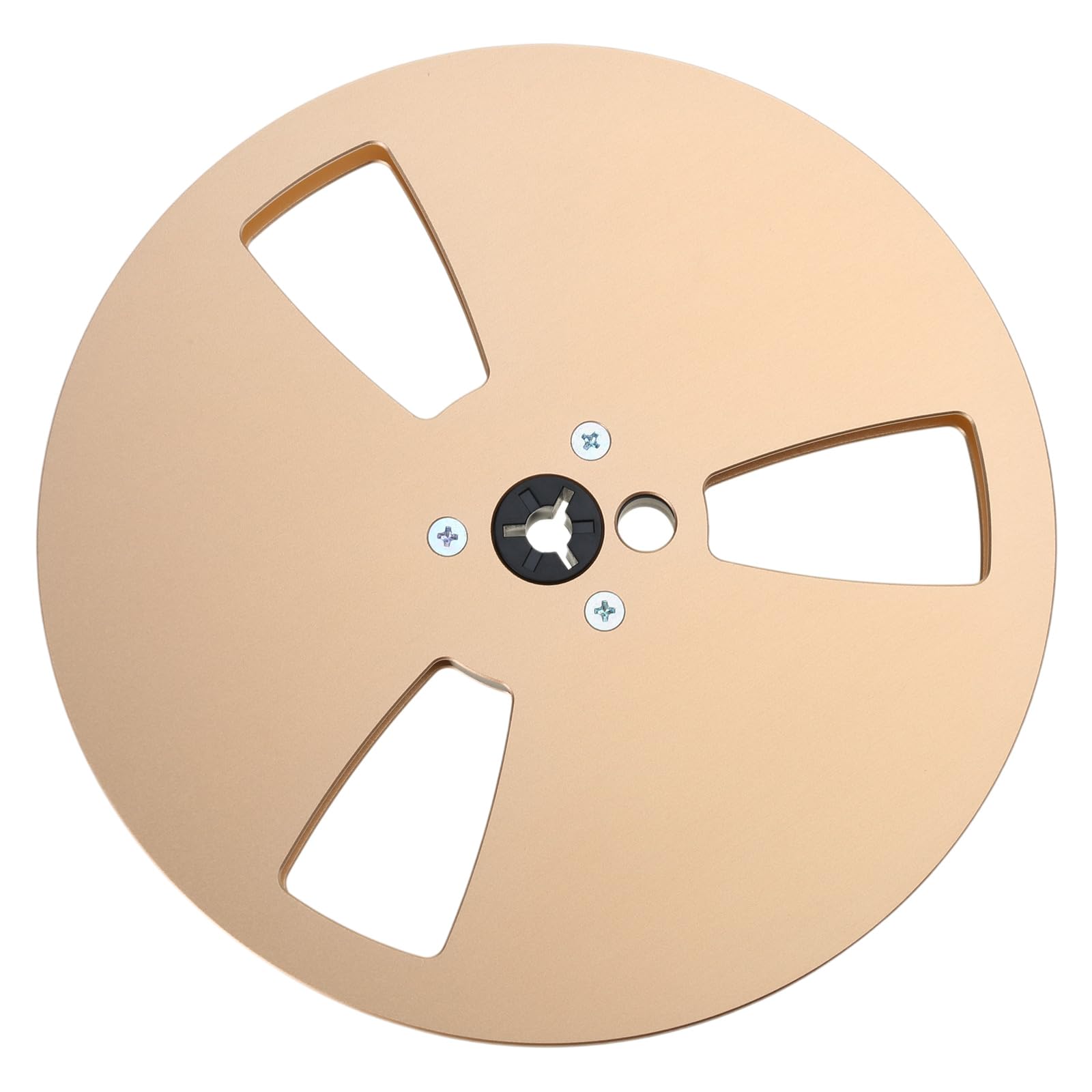 Hdoytxxm Gold Aluminum Alloy 1 / 4Inch 7Inch Empty Reel For To Tape Recorders 3 Hole Takeup For Open Sound Deck Empty