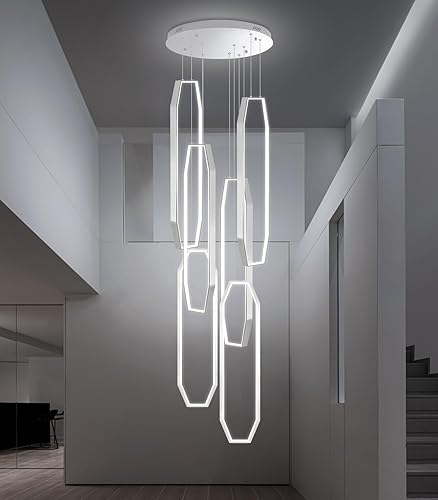 dolria Modern Long Chandelier for Staircase LED Dimmable Chandeliers for High Ce