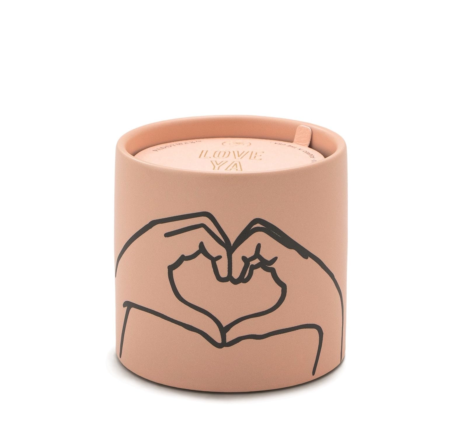 Paddywax Scented Candles Artisan Impressions Candle in Matte Ceramic Container, 163g, Love Ya