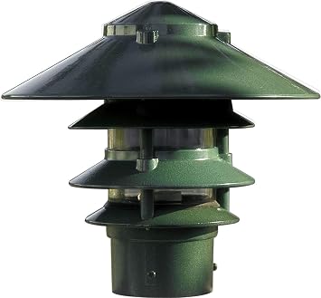 Dabmar Lighting D5400-G Pagoda Fixture 4 Tier 10 "Top 3" Base I Light، Green Finish