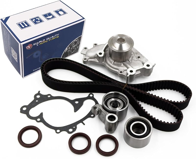 Kit de correia dentada e bomba d’água WQ W&Q AUTO PARTS para Toyota Camry, Avalon, Lexus RX300, Sienna, Solara e ES300 3.0L V6 1MZFE – 7 peças
