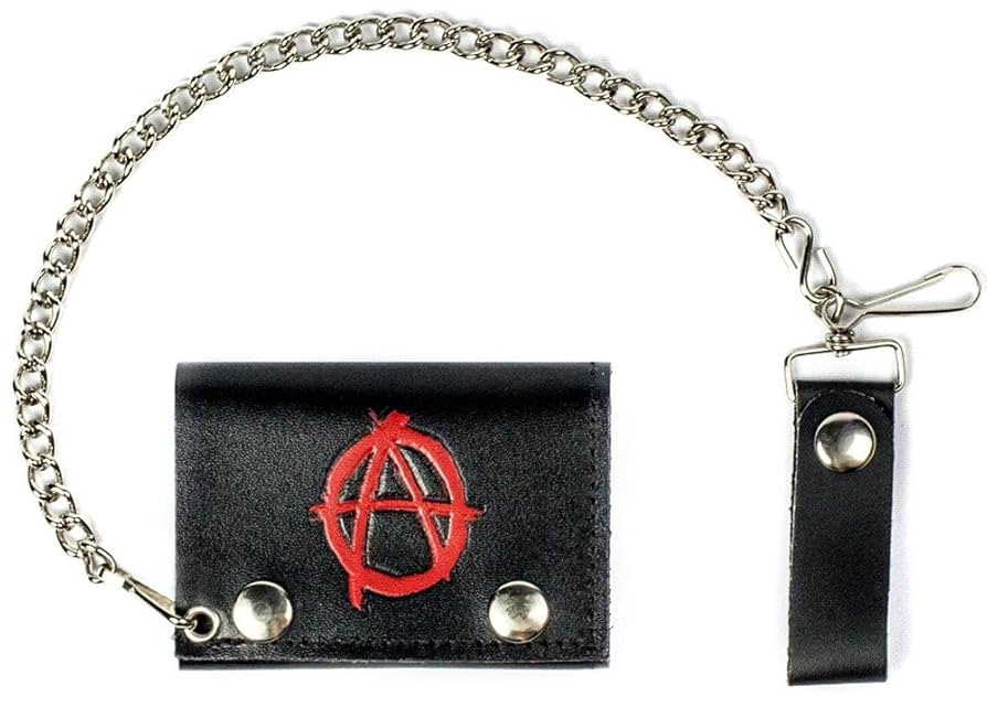 Amazon.com: ANARCHY SIGN Mens Biker Leather Tri-fold Wallet Amazon.com: ANARCHY SIGN Mens Biker Leather Tri-fold Wallet